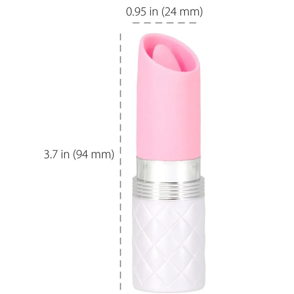 Pillow Talk LUSTY Luxurious Tongue Flickering Vibrator Lipstick Pink