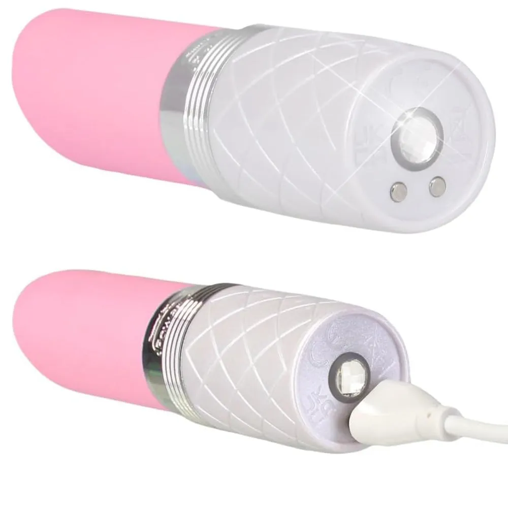 Pillow Talk LUSTY Luxurious Tongue Flickering Vibrator Lipstick Pink