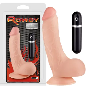 Rowdy 7.5 Vibrating Dildo Realistic Dong Suction Cup REMOTE Couples Sex Toy