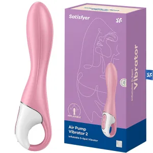 Satisfyer Air Pump Vibrator 2 INFLATABLE G Spot Dildo Unisex Sex Toy