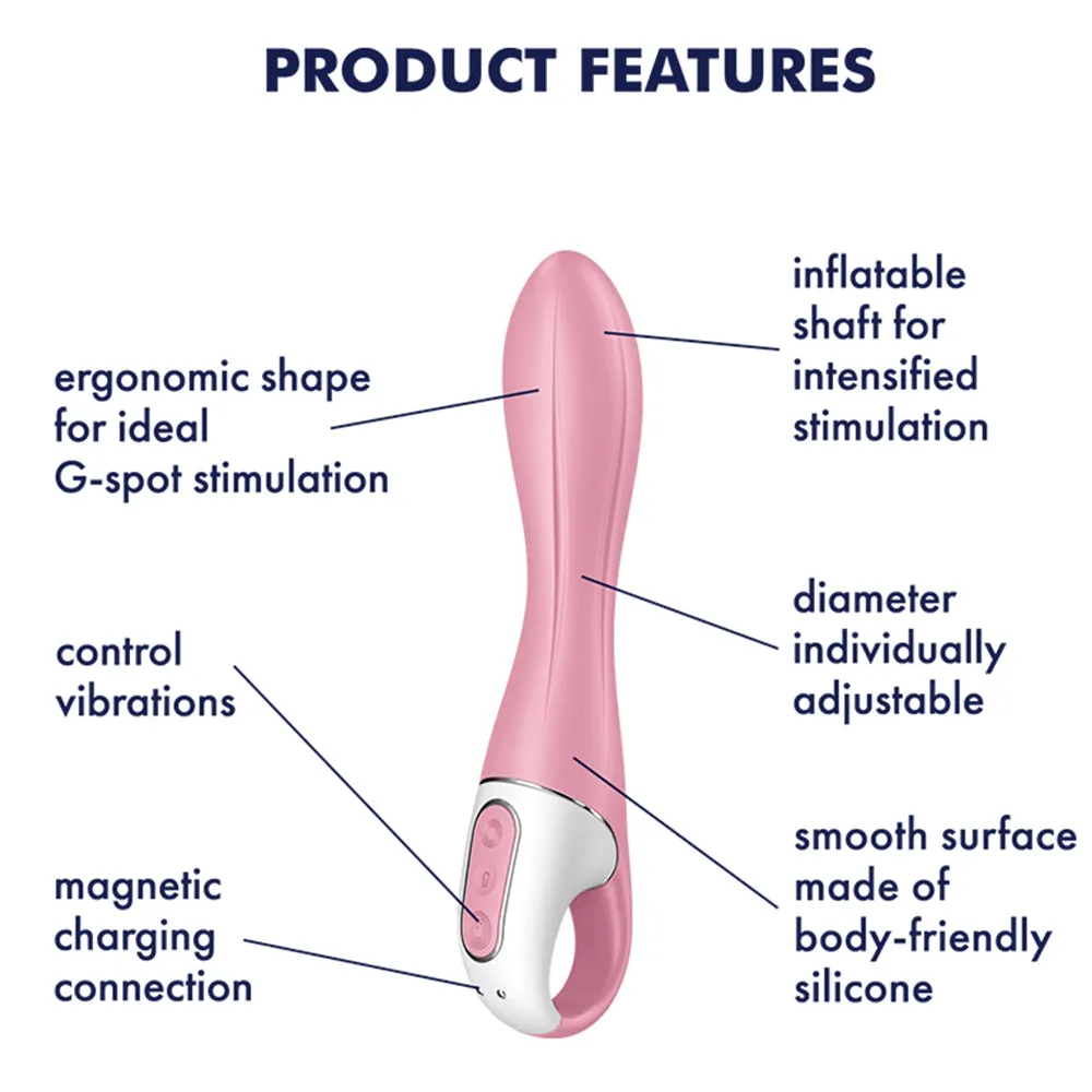 Satisfyer Air Pump Vibrator 2 INFLATABLE G Spot Dildo Unisex Sex Toy
