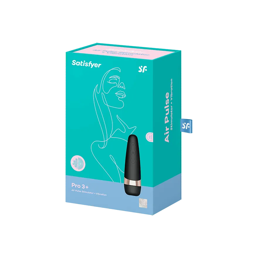 Satisfyer - Pro 3  Air Pulse Vibration Clitoral Air Stimulator (Black)