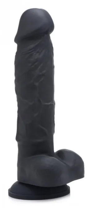 Strap U Silicone Dildo W/balls Black