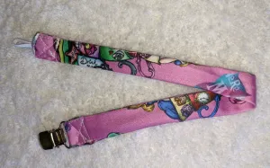 Tea Time Fabric Pacifier Clips
