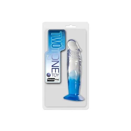 Two Tone 7 PVC Dong in Clear/Blue