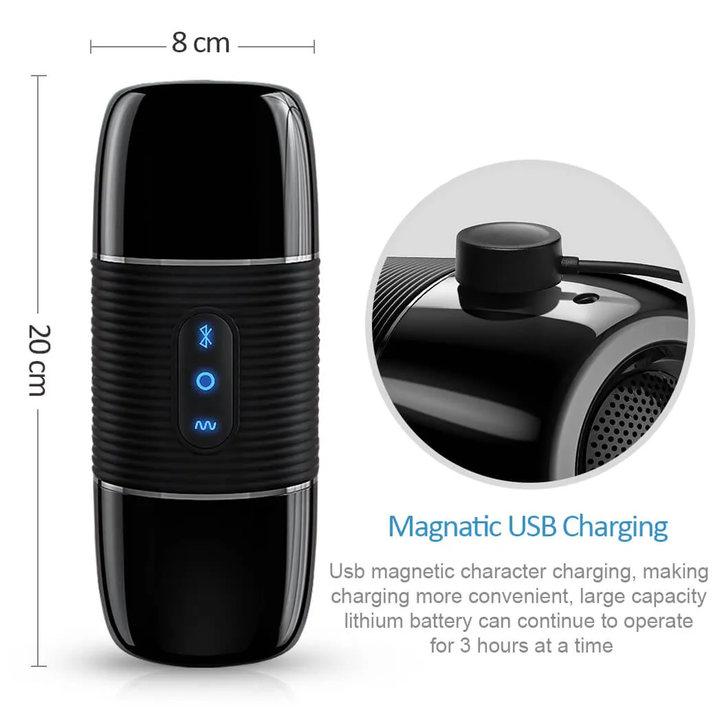 USB Charging 3D Stereo Sound Bluetooth Masturbator 8 Frequency Vibration Toy