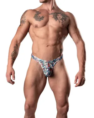 YOUR LACE OR MINE THONG RED WHITE & BLUE S/M