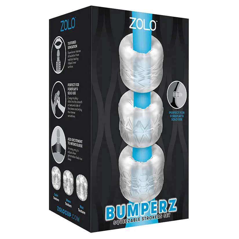 ZOLO Bumperz Squeezable Stroker Set - Clear